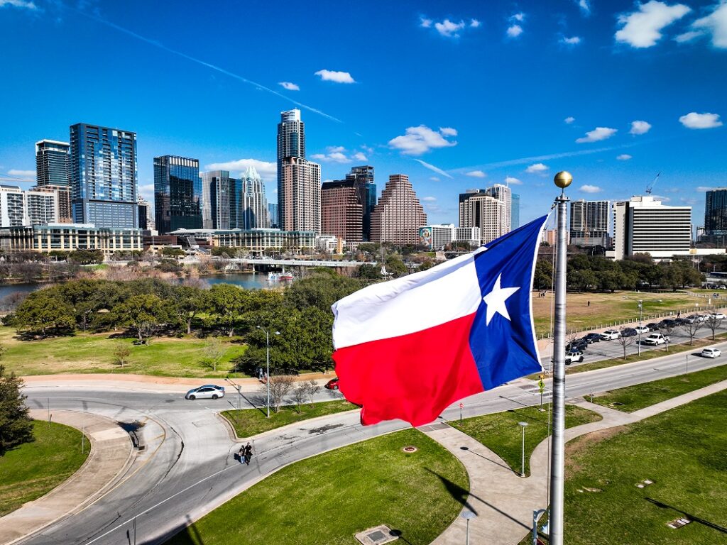 Texas Flag in the Capital City of Texas