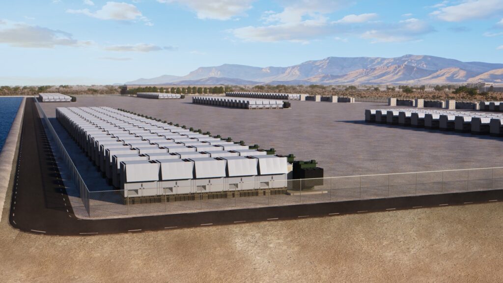 Rendering of an ERock onsite generation site powering a data center